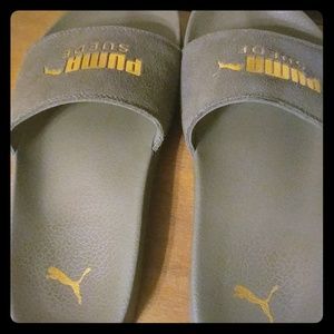 Puma suede slides